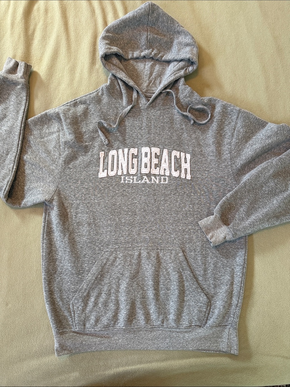 U.S. Vintage Long Beach Island Gray Hoodie Sweatshirt-unisex